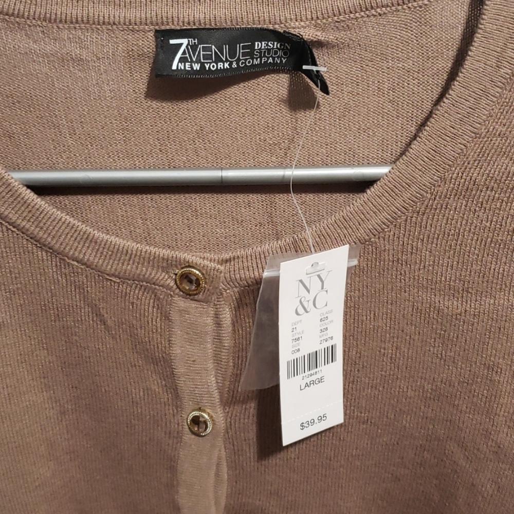 NWT NY&Company Beige Cardigan - Picture 3 of 4